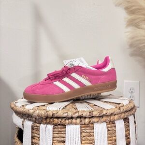 Adidas Gazelle Indoor JR1356 Pink and White